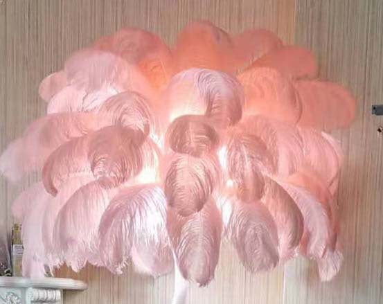 (New) All copper inclined rod feather floor lamp Designer original LED living room bedroom pure copper branch floor lamp